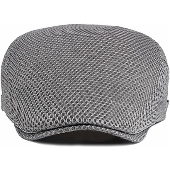 Mens Breathable Mesh Summer Hat Adjustable Newsboy Beret Ivy Cap Cabbie Flat - Picture 5 of 8